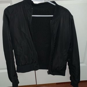 REVERSIBLE teddy bear bomber jacket